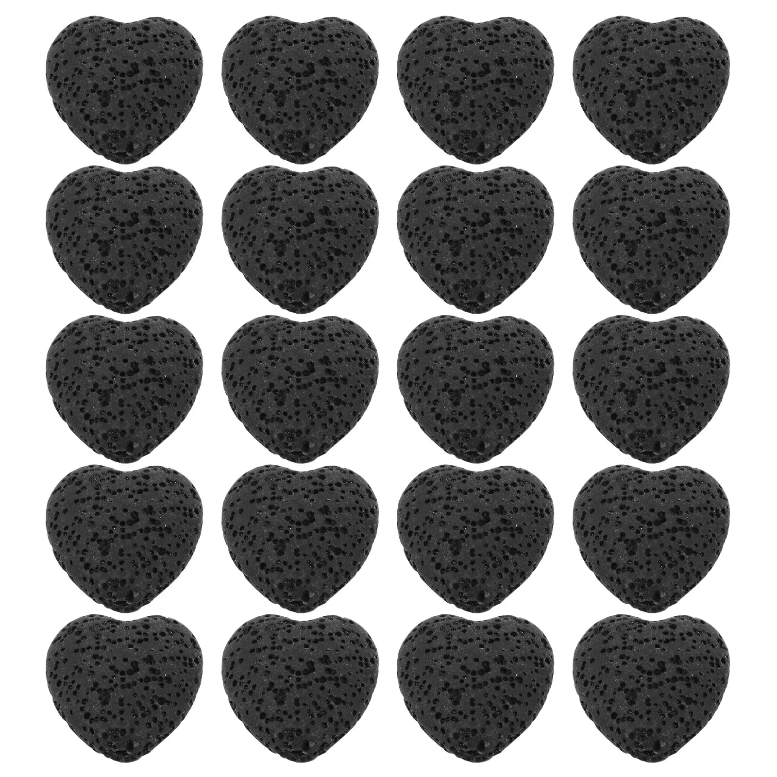 20Pcs Heart Lava Stone Diffuser Aromatherapy Volcanic Rock Essential Oil Passive Diffuser Stones for Car Home Office Reusable