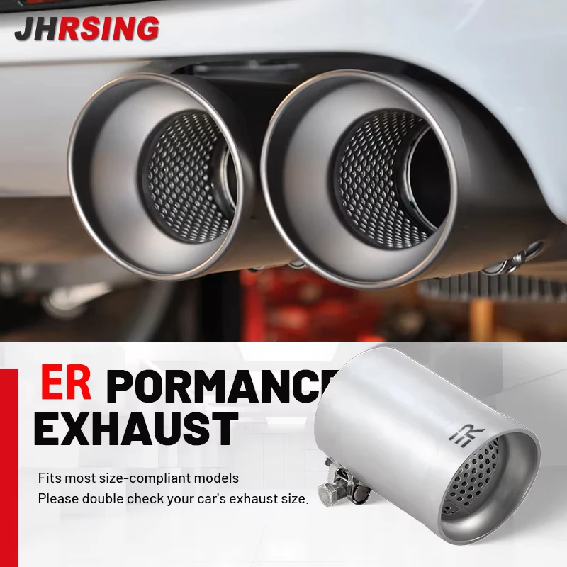 

1 шт., обновленная автомобильная труба, модифицированный наконечник глушителя, матовая нержавеющая сталь, глушитель, насадка, украшение, нержавеющая хвостовая труба