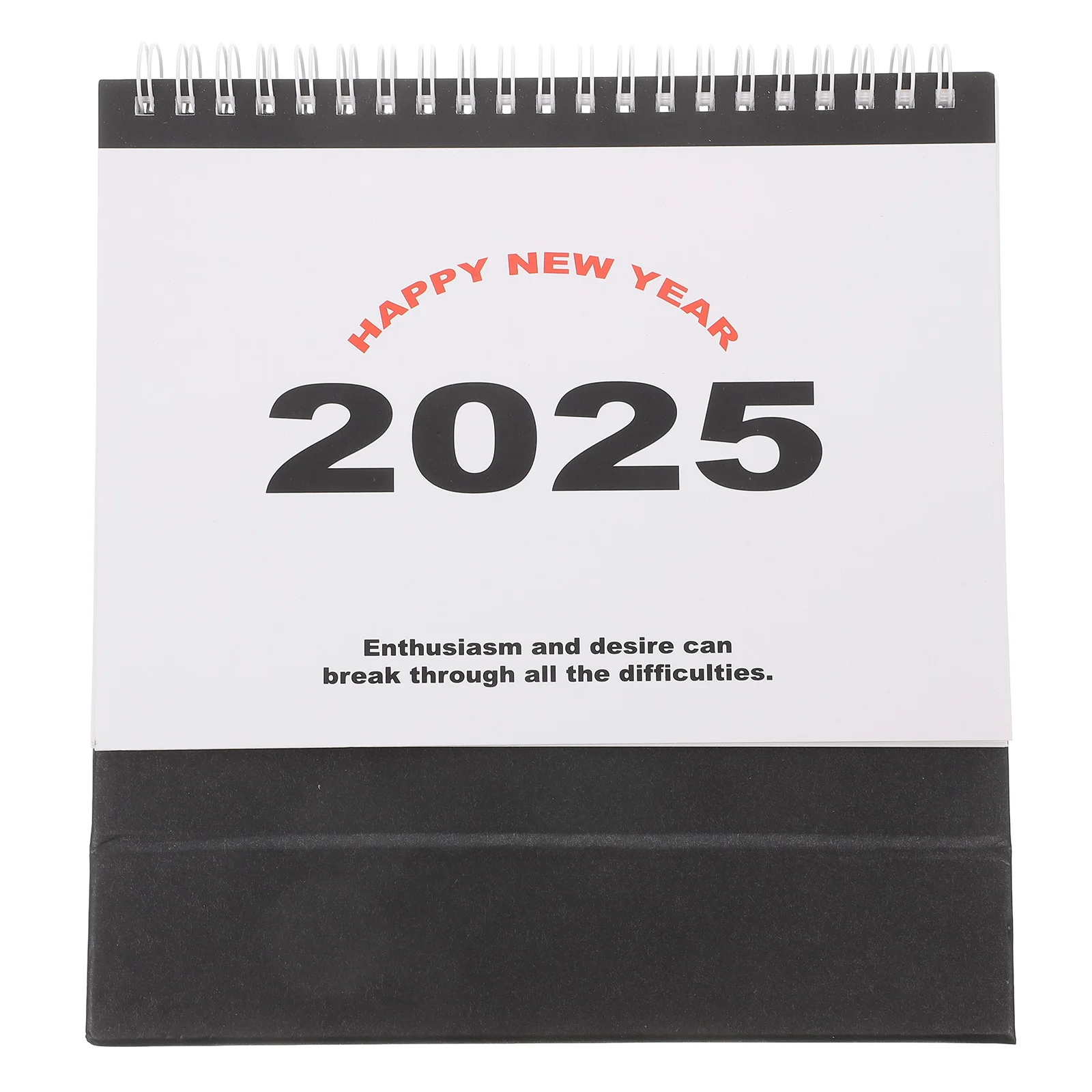 

Simple Desk Calendar 2025 Standing Mini Planner Lightweight Paper Easy Flip Metal Ring Binding Home Office School Use Portable