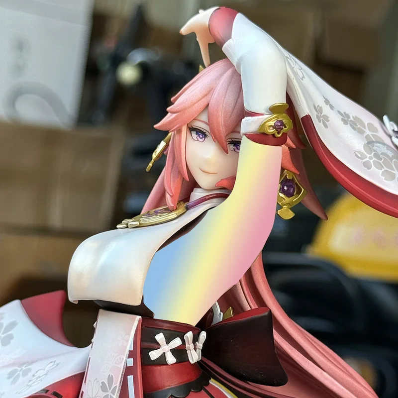 Game Genshin Impact Yae Miko Figure Sexy Girl The True Body Of Fox Action Figurine Anime Model Collection Pvc Statue Doll Toys