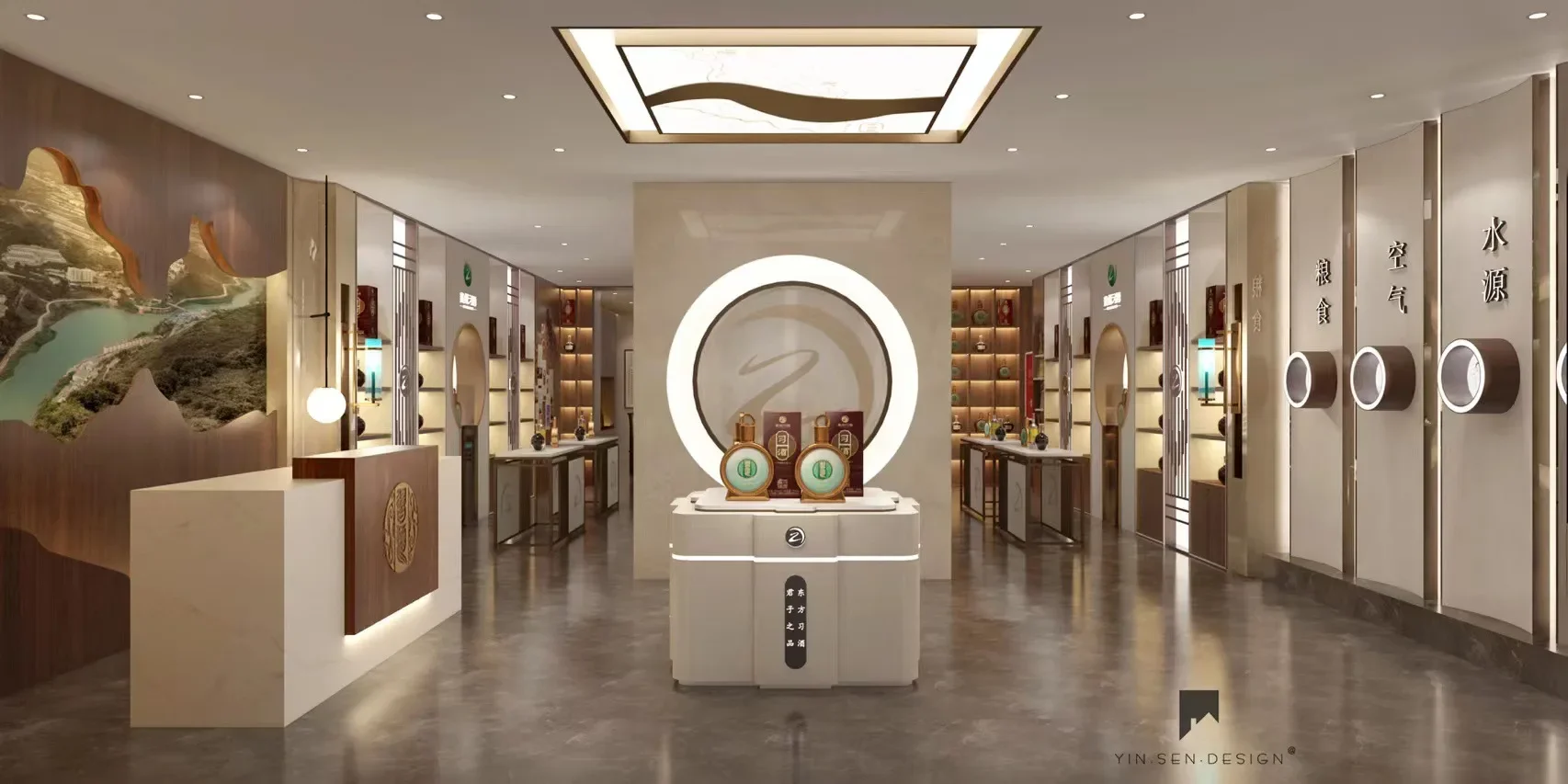 Display cabinet, high-end Baijiu alcoholic, wine wall, hight, image wall