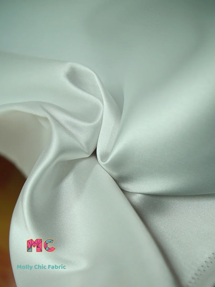 Tela Mikado brillante grueso, costura de ropa de alta gama, tela satinada de color sólido para boda, vestido de noche, tela cortavientos para traje