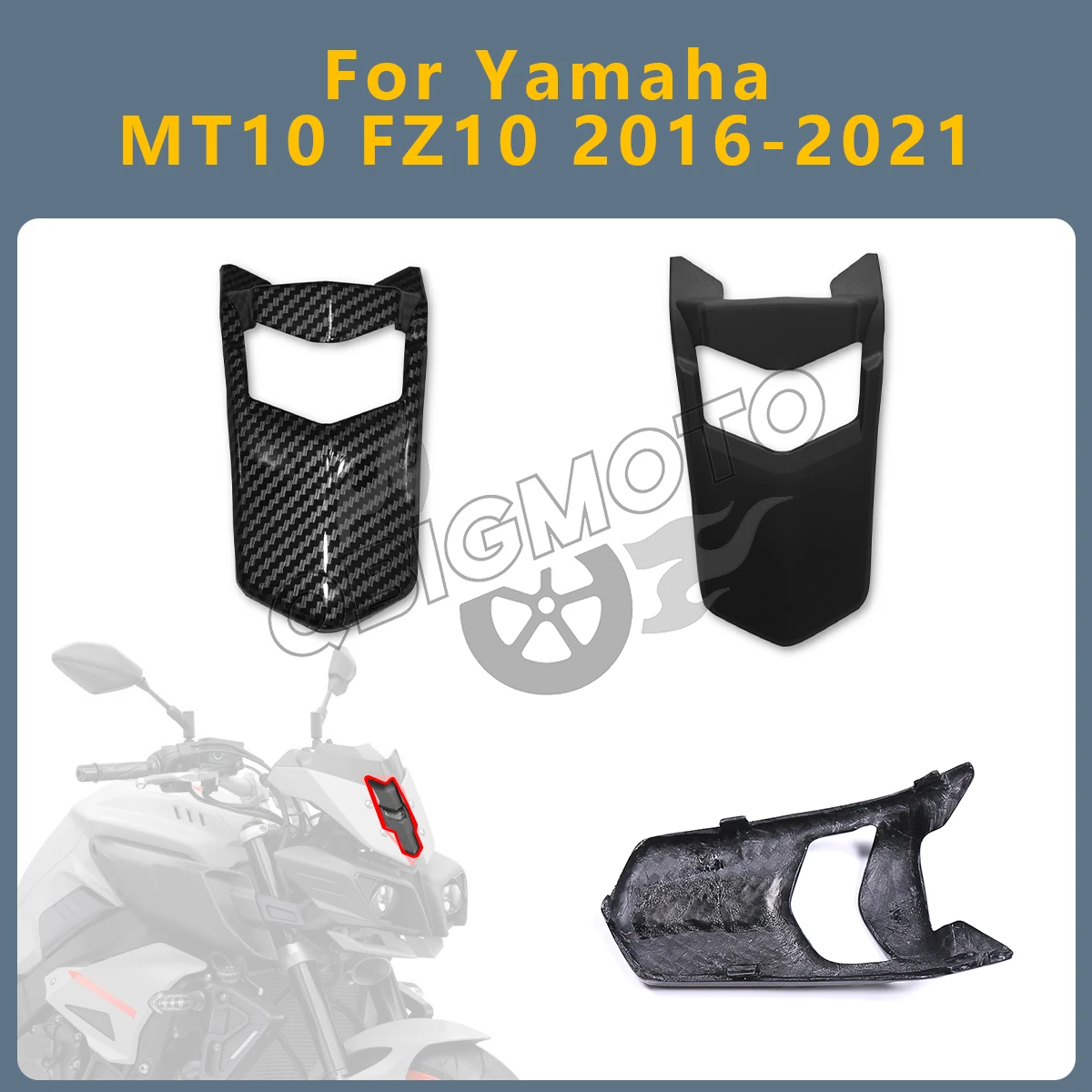 Motorcycle Fairing Front Light Cover Lower Panel For YAMAHA MT10 FZ10 MT 10 FZ 2021-2016 Windscreen Central Protection Fairing