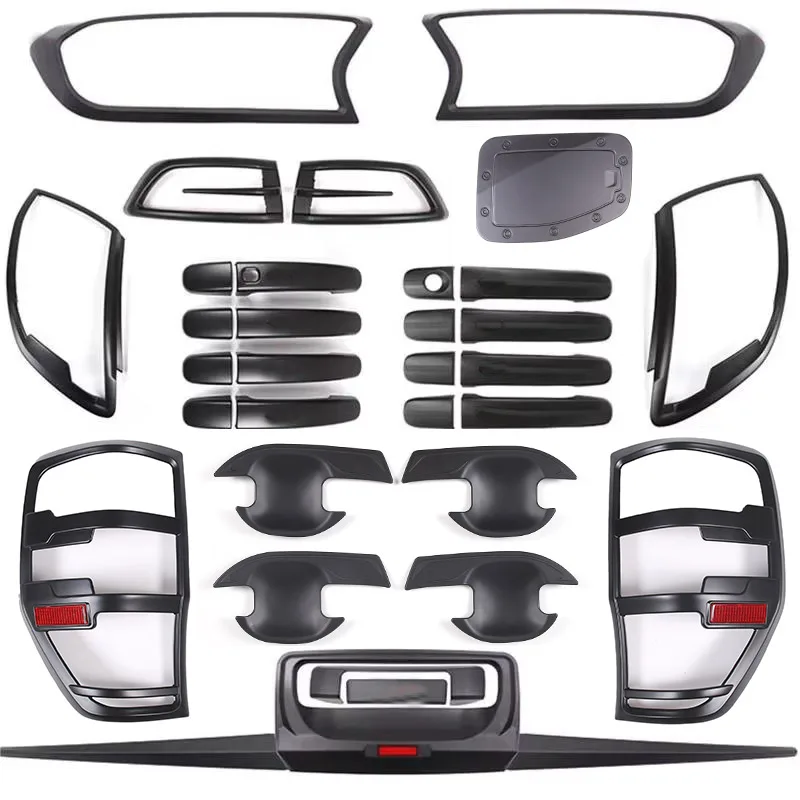 

ABS Matte black Car body decorate Cover Moulding Sticker For Ford Ranger Wildtrak T6 T7 T8 2012-22 Car Accessories