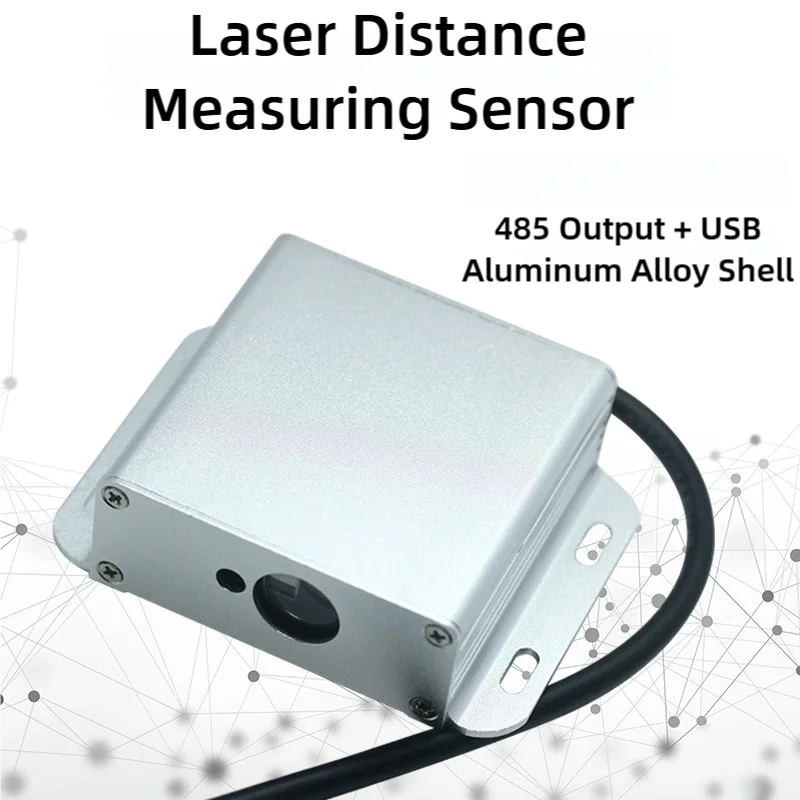 Sensor de distância a laser 4-20ma 0-10v módulo industrial de alta precisão 485/ttl deslocamento invólucro de banda infravermelha