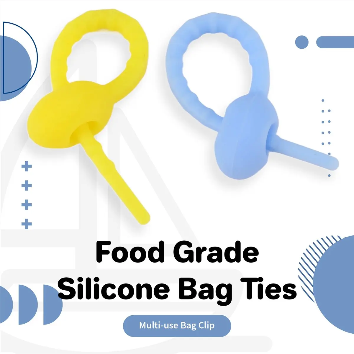 10PCS Food Grade Silicone Bag Ties Cable Management Zip Tie Twist All-Purpose Multi-Use Bag Clip Bread Tie Food Saver &LICG