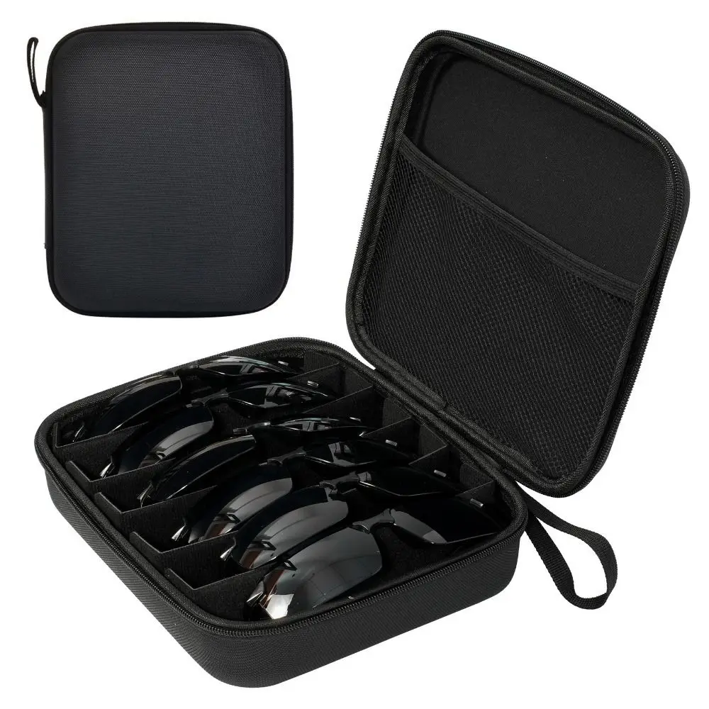 

Коробка для хранения очков на 6/7 отделений, пылезащитная, с регулируемыми слотами, защитный чехол для солнцезащитных очков, экономит место, водонепроницаемая