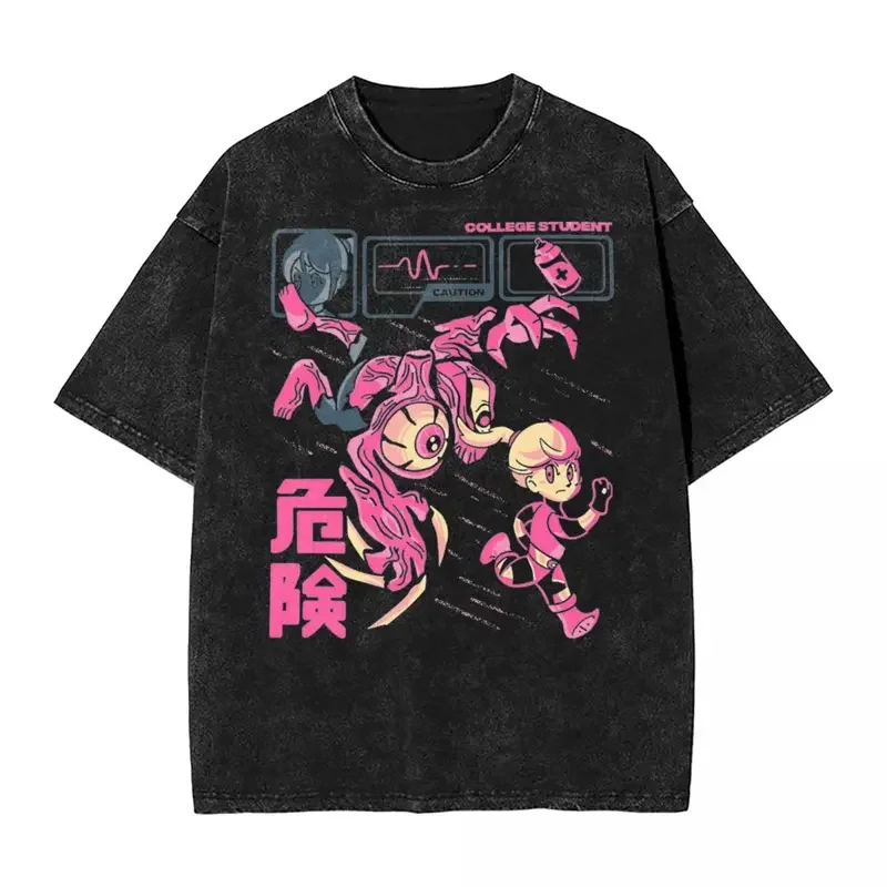 Residents Evils Biohazard 3 T Shirt Washed Short Sleeve Harajuku T-Shirts Horror Game Fashion Men Women Tops Graphic Tops Tees