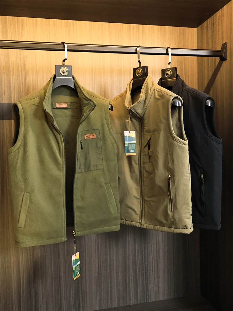 

Men's Outdoor Sports Fiing Vest Jaet Fce Lined Windproof Waterproof Cosite Heat Storage Faionable Urban Sle