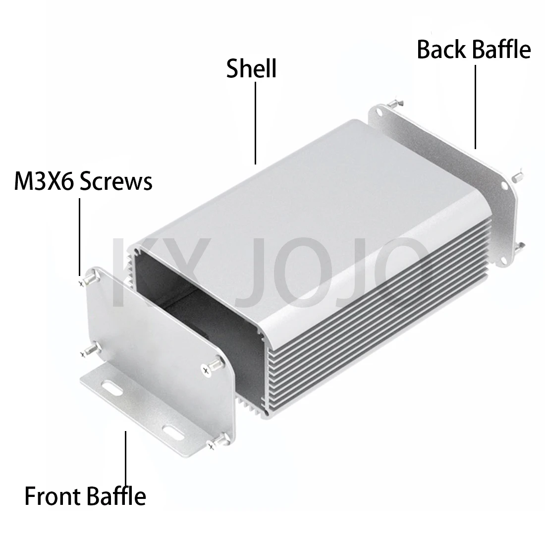 Aluminum Enclosure 80*45*115mm Integrated Box Silver/Black Waterproof Case Electronic Box DIY Power Housing Instrument