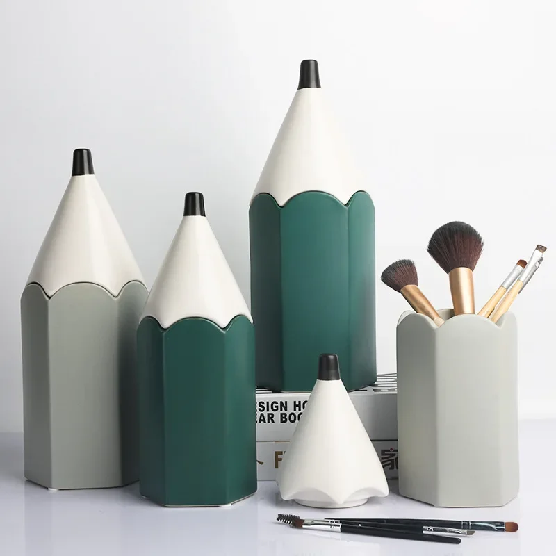 

Creative Ceramic Pencil Holder for Children's Room, Soft Decoration, Pen Holder, Storage Tank, Home Furnishings, Creative Crafts