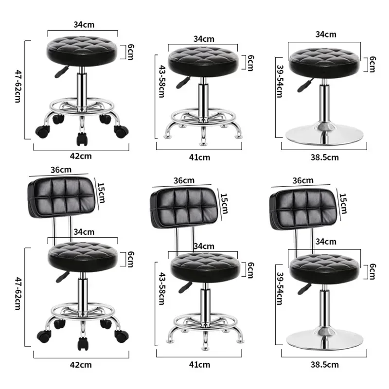 Professional Barber Chairs Home Furniture Beauty Manicure Salon Chair Hairdressing Esthetician Stool Red Lifting Rotation Stools