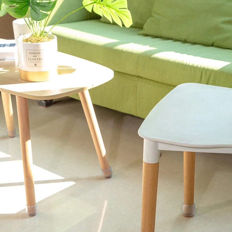 Silicone Non-Slip Tabela Cadeira Leg Caps, Assorted Fundo Redondo, Protetor De Piso Retangular, Pés Móveis Cobre