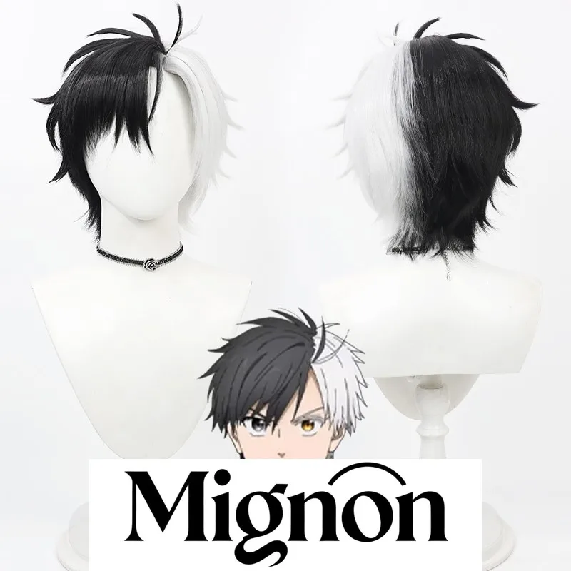 

Wind Breaker Сакура Харука парик для косплея черный, белый цвет двухцветные колючие волосы подарок на Хэллоуин