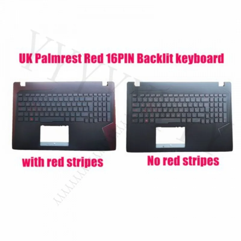 

QQ UK Palmrest 16PIN Red Backlit keyboard for Asus GL553V FX553V FX53V G553V