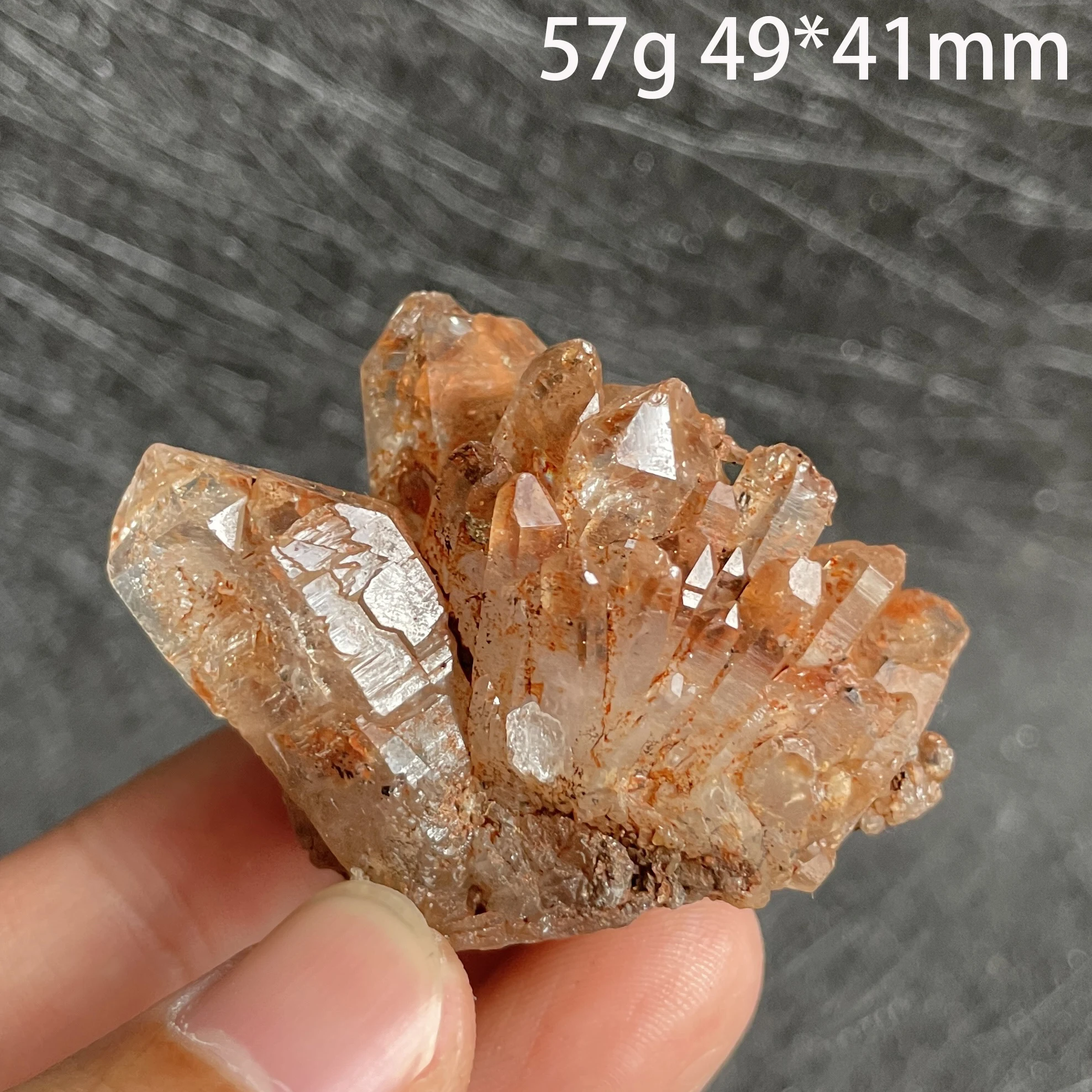 Natural Stone Red Mud Herkimer Diamond Skeletal Crystal Cluster Mineral Specimen Clear Quartz Raw Rock Decor Healing Madagascar