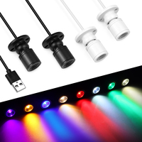 1W LED USB Spotlight DC5V Surface Mounted Ceiling Mini Spot Light for Shop Mall Jewelry Cabinet Showcase Counter Lamp DIY Decor
