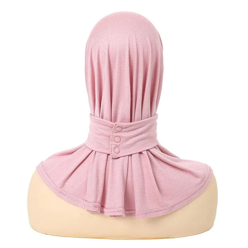 Classical Islam Women Ready To Wear Snap Fastener Hijabs For Woman Full Cover Head Wraps Scarf Turban Caps Turbante Mujer