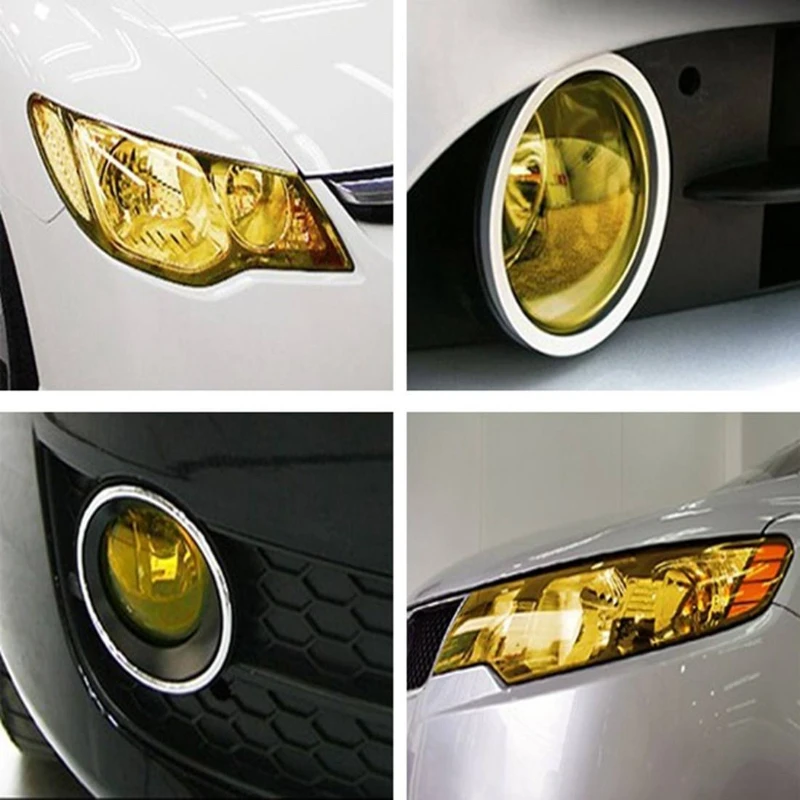 Car Headlight Lamp Film Fog Light Sticker Waterproof Taillight Wrap Cover Film Foil Self-Adhesive Decal Car Accessories