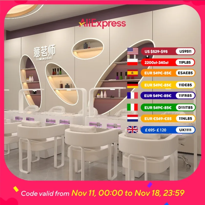 

Light Professional Nail Table Dust Collector Luxury Equipment Nail Desk Salon Beauty Design Mesa Para Manicurista Furniture