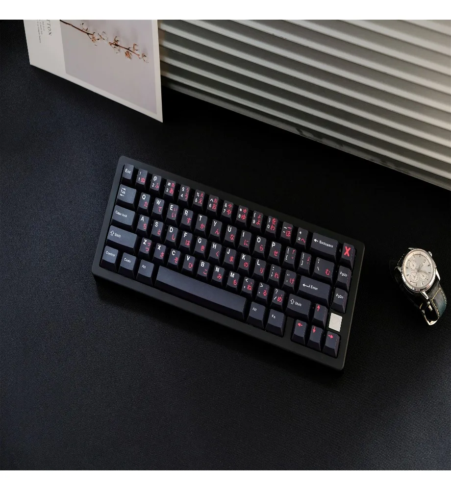 

Keycap Personalized Keycap Cherry Original Factory Height Five-Sided Sublimation Process Red Japanese Keycap 129 Keys PBT