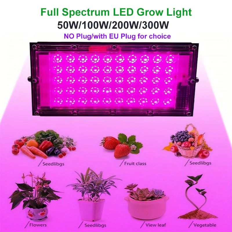 Phyto Lamp 50W 100W 300W Phytolamp For Plants Full Spectrum Led Cultivation Plant Grower Indoor Culture Led Grow Lamp Uv Lamp