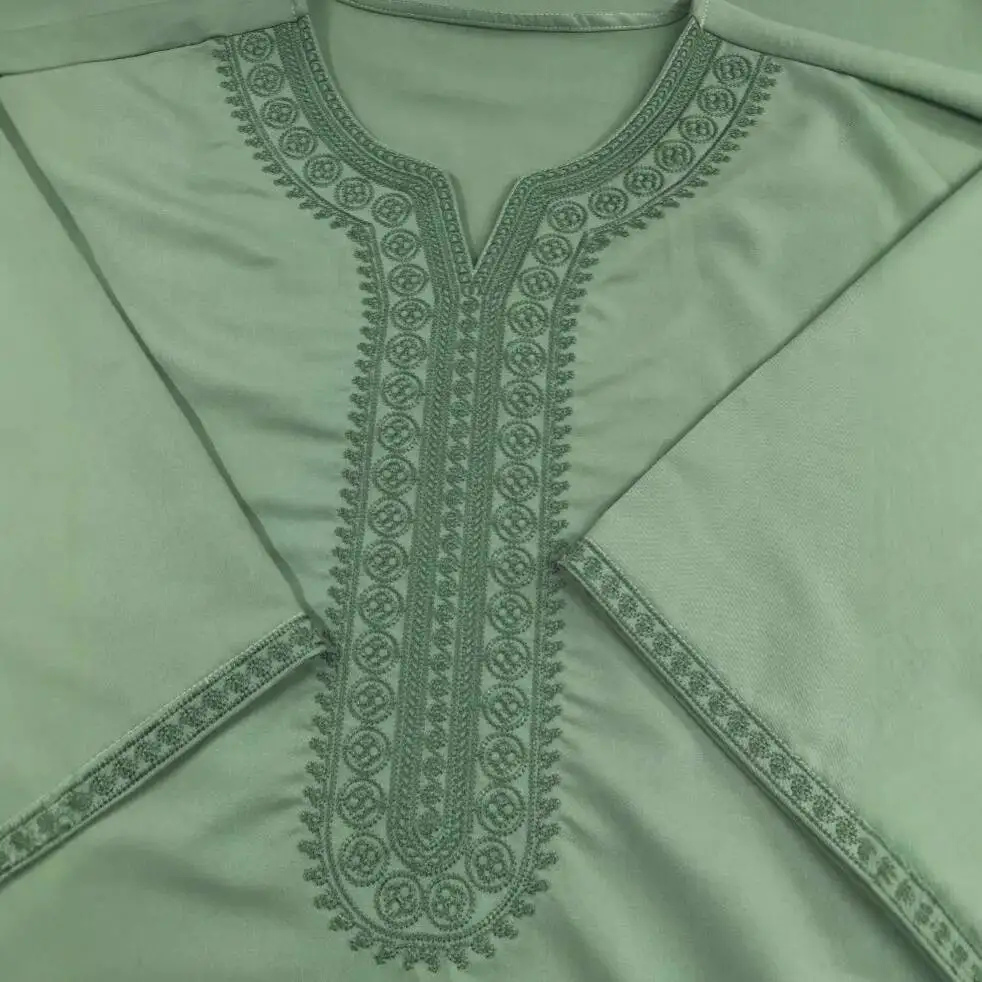 2025 민족 특성 남성복 무슬림 루즈 로브 남성 자수 모로코 포켓 라마단 두바이 럭셔리 이슬람 우아한