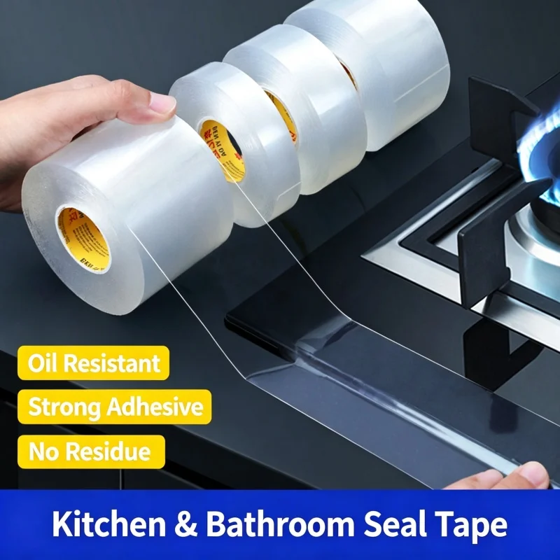 Self adhesive sealing tape sealing strip self adhesive window sealing glue anti oil kitchen sink edge sealing tape