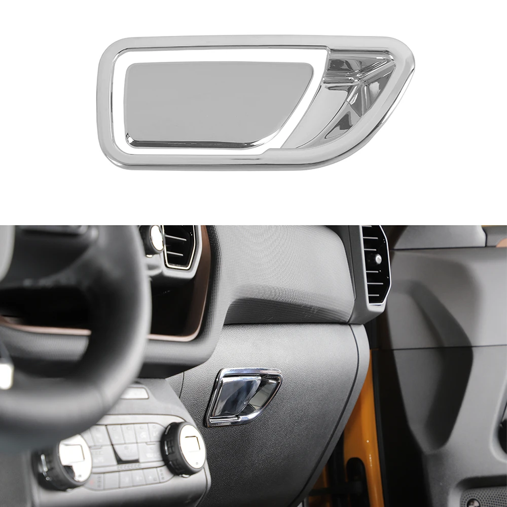 JXKaFa For Ford  Bronco Sport 2021 up Car Passenger Seat Dashboard Storage Box Container Switch Cover Trim ABS Styling Moldings