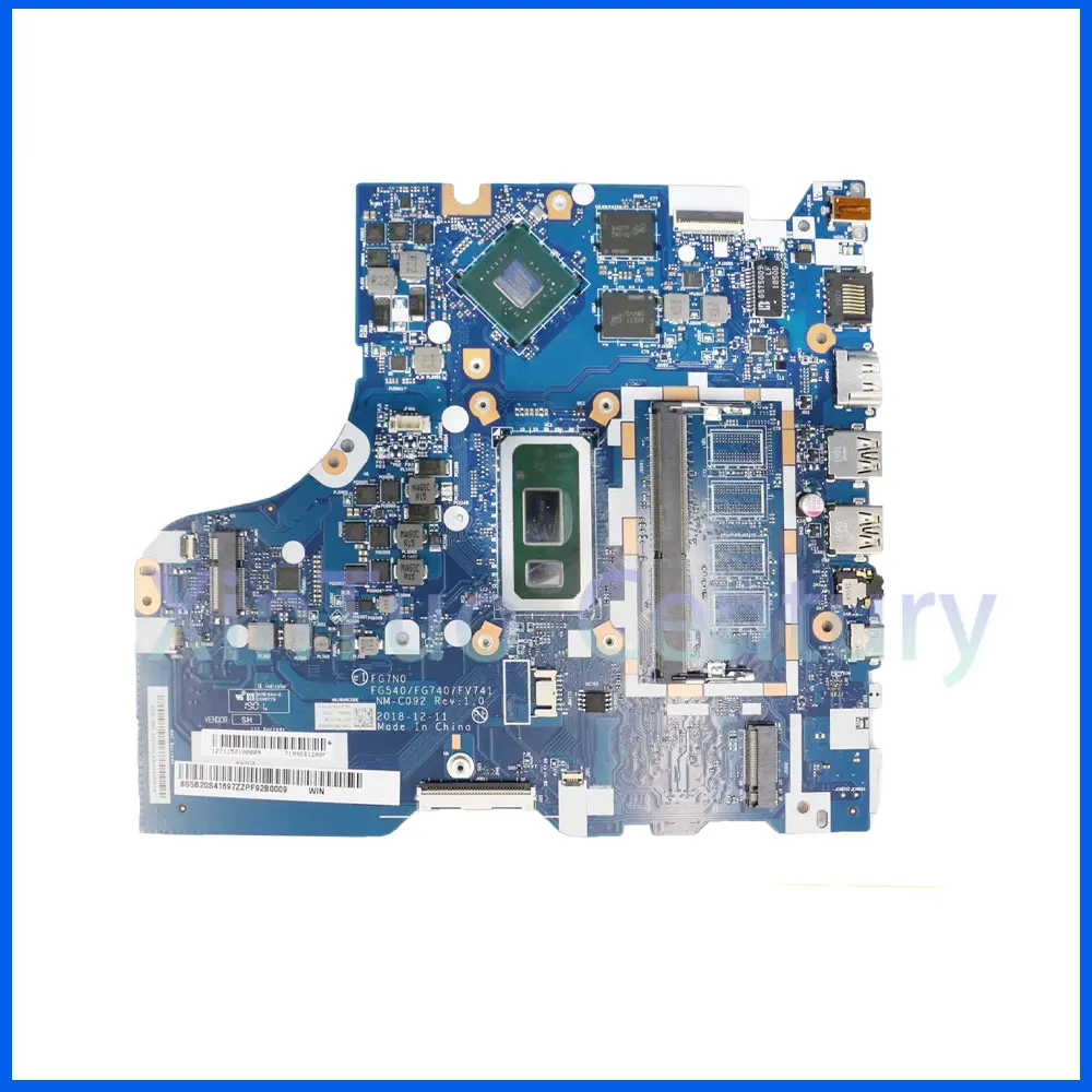 Imagem -06 - Placa-mãe do Portátil para Lenovo Ideapad Nm-c092.for Ideapad L34015iwl L340-17iwl Cpu V2g-gpu Cpu Ddr4 i3 i5 i7 8ª Geração 100 Testado ok