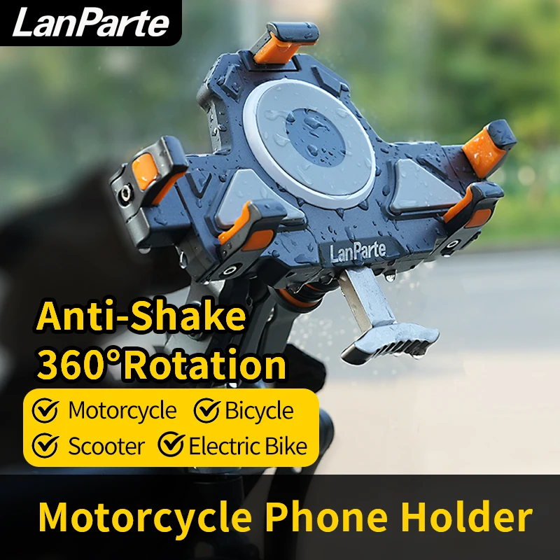 Shockproof Motorcycle Cell Phone Mount Vibration Damper Aluminum Alloy Metal Mobile Phone Holder for Bike and Motorcycle