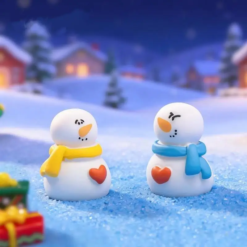 Mini Christmas Resin Figurine Set With Santa Snowman Designs Perfect For Desktop Decor Micro Landscape Holiday Ornaments