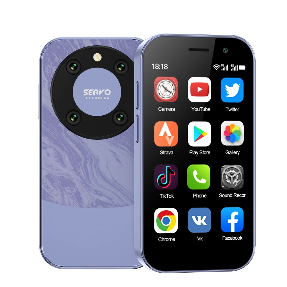SERVO KING9000 4G LTE Mini Smartphone Android-systeem RAM 2GB ROM 16GB Google Play WhatsAPP Hotspot 2 SIM Pocket Kleine mobiele telefoons - afbeelding 1