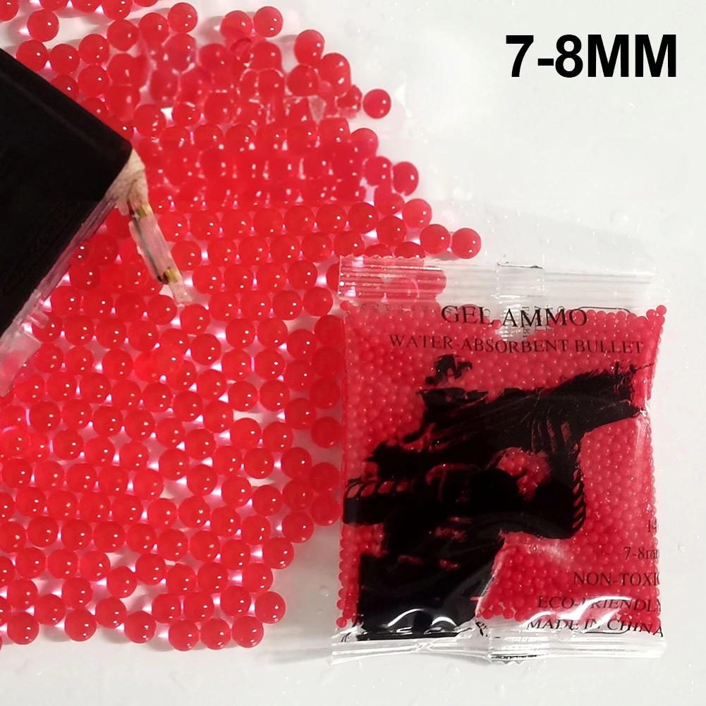 7-8MM Toughened And Strengthened Water Absorbent Bullet Gel Ammo For Live CS Soft Bullet Gun Accessories Pressure-Bearing 18-40N