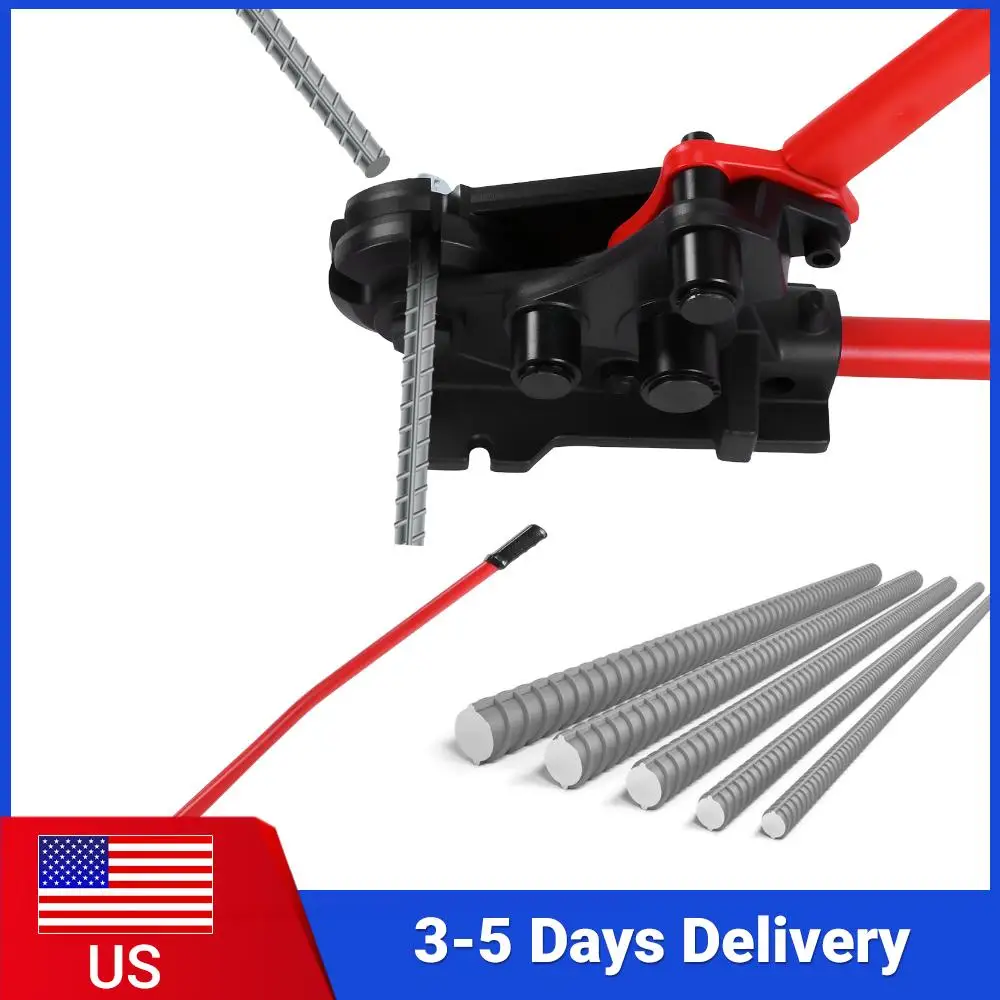 

2 in 1 Rod Bender Metal Bending Tool Rebars Up To 5/8inch Tubing Bender with No-Slip Handle Grip for Construction Site Home-Use