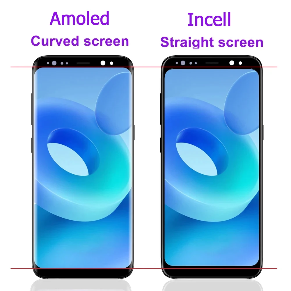 Imagem -02 - Tela Sensível ao Toque Lcd Super Amoled para Samsung s8 Plus com Moldura Sm-g950f G955f