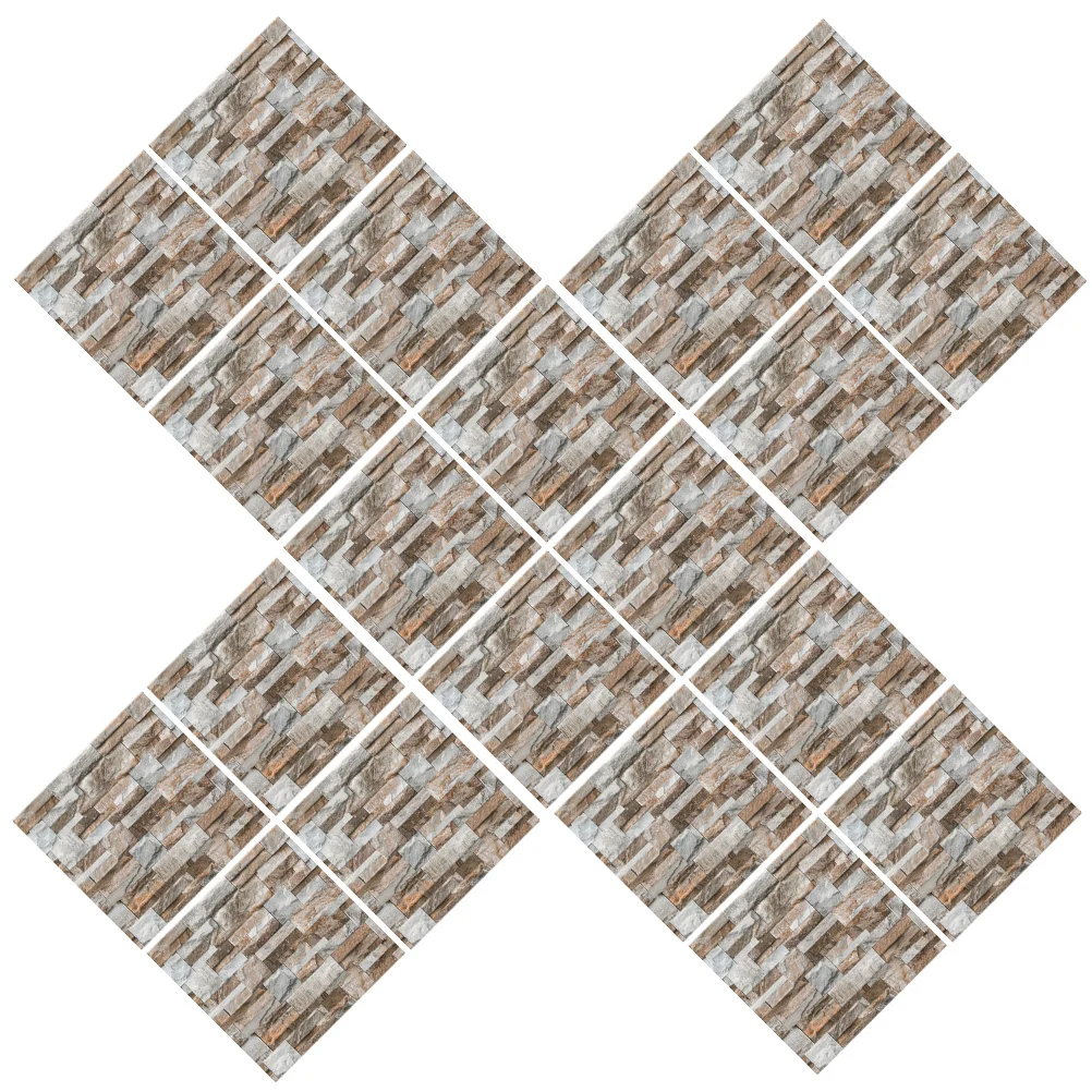 

20 Sheets Vintage Tile Stickers Peel Stick Self Adhesive Wall Tiles for Kitchen Bathroom Living Room Decor Decorative Tile