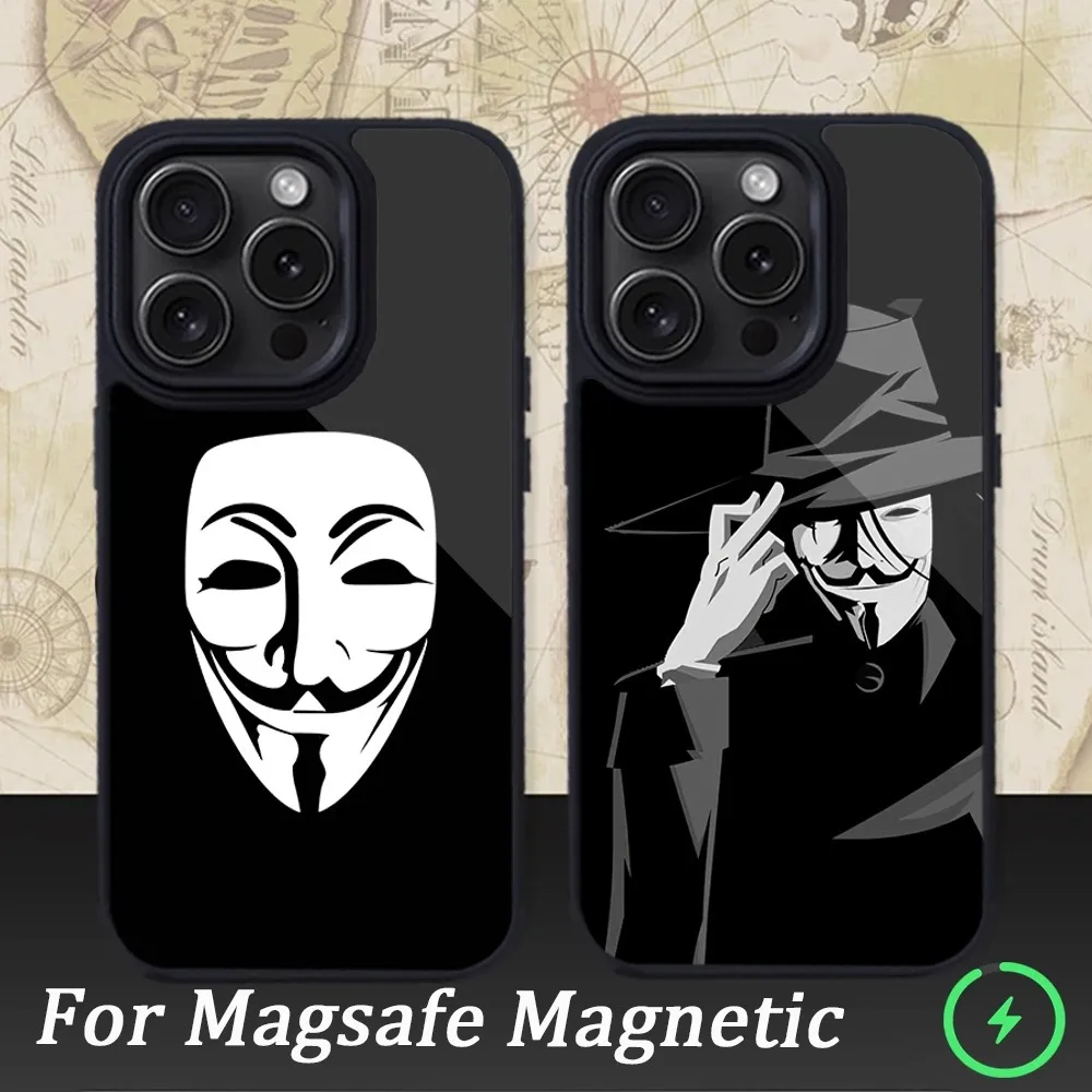 

Movie V For Vendetta Phone Case For iPhone 15 14 13 12 11 Pro Max Plus Magnetic for Macsafe Cases Cover