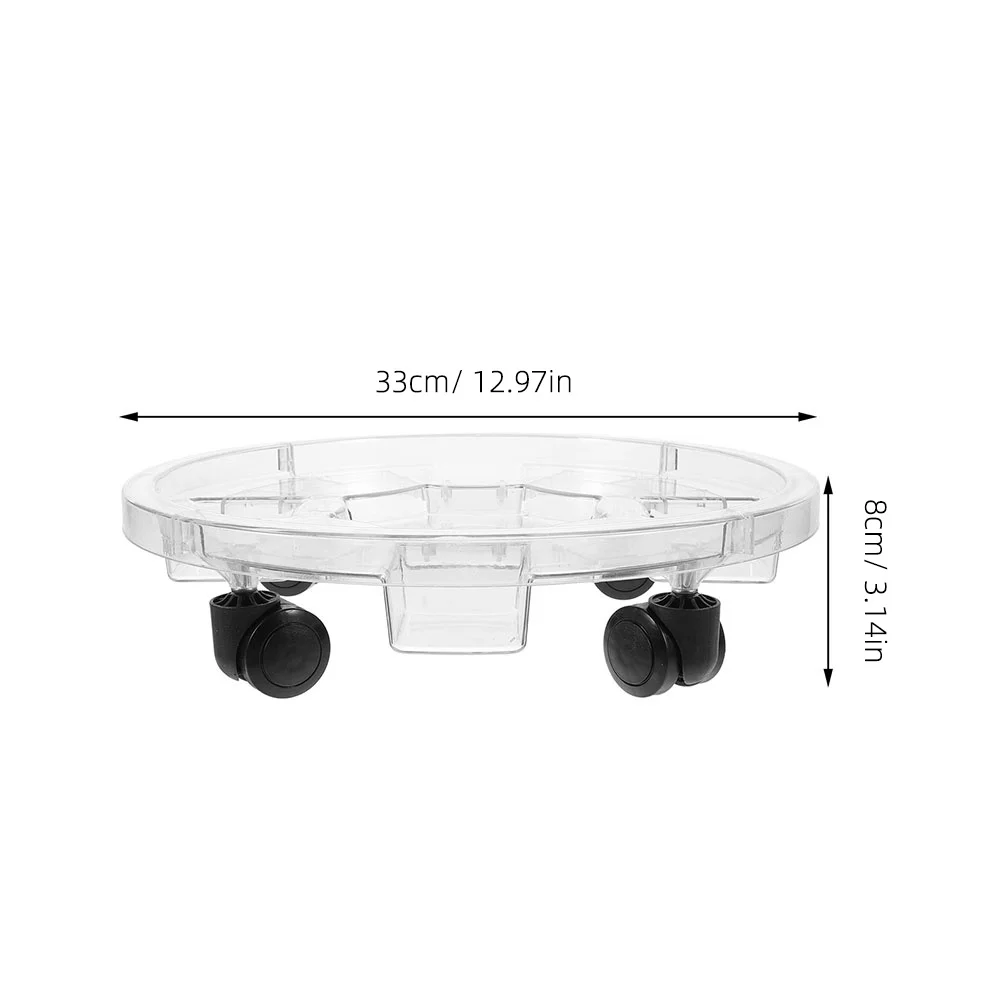 

Mobile Planter Stand With Wheels Round Flower Pot Tray For Indoor Outdoor Use Rolling Plant Base Durable Garden Trolley