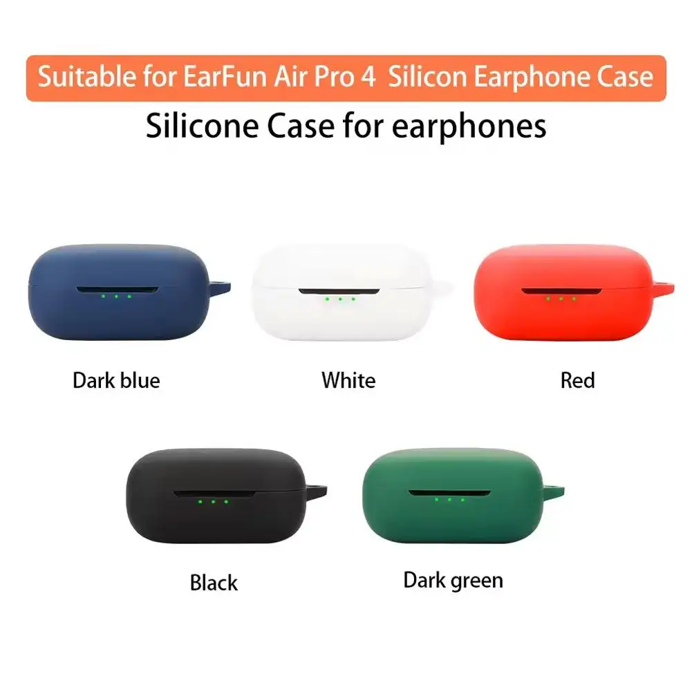 Coque de protection anti-rayures en silicone pour écouteurs EarFun Air Pro 4, housse anti-rayures, boîtier anti-poussière