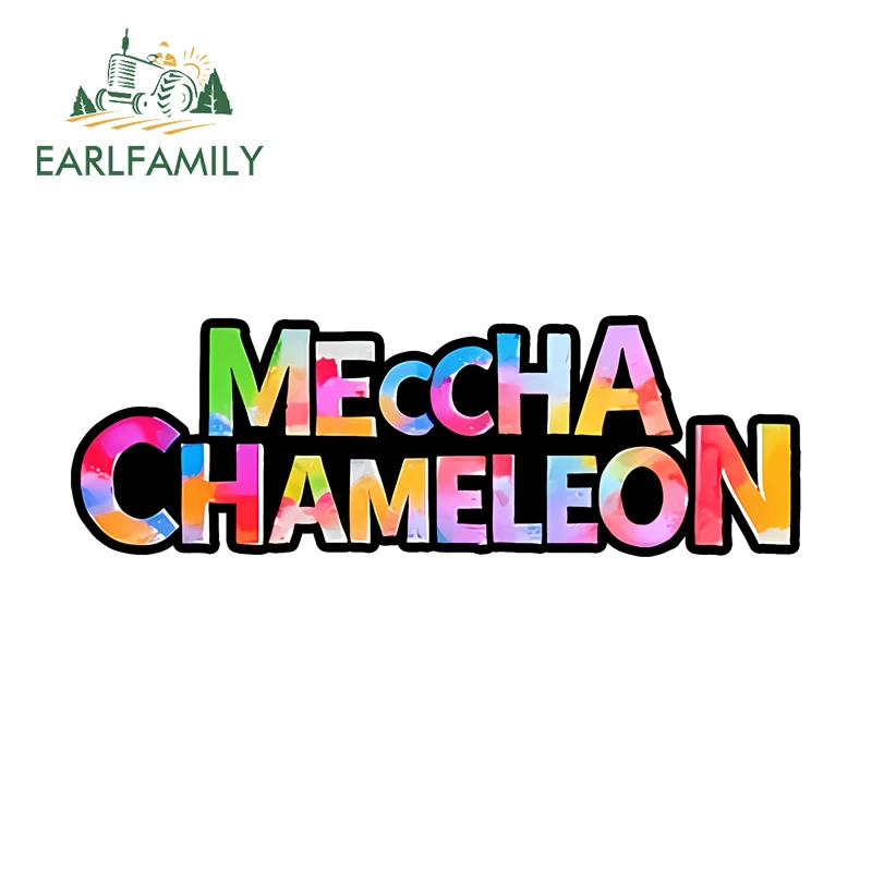 EARLFAMILY Mecha Chameleon Car Stickers Campervan Motorcycle Personality PVC Decals Car Occlusion Scratch Sunscreen Decoration