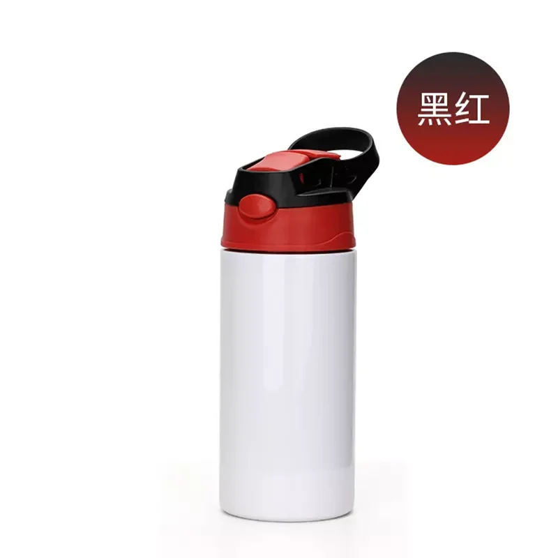 Sublimation Blank 350ml Stainless Steel Water Bottle Outdoor Sports Kids Children Straight Sippy Cup with Handle for Custom Logo