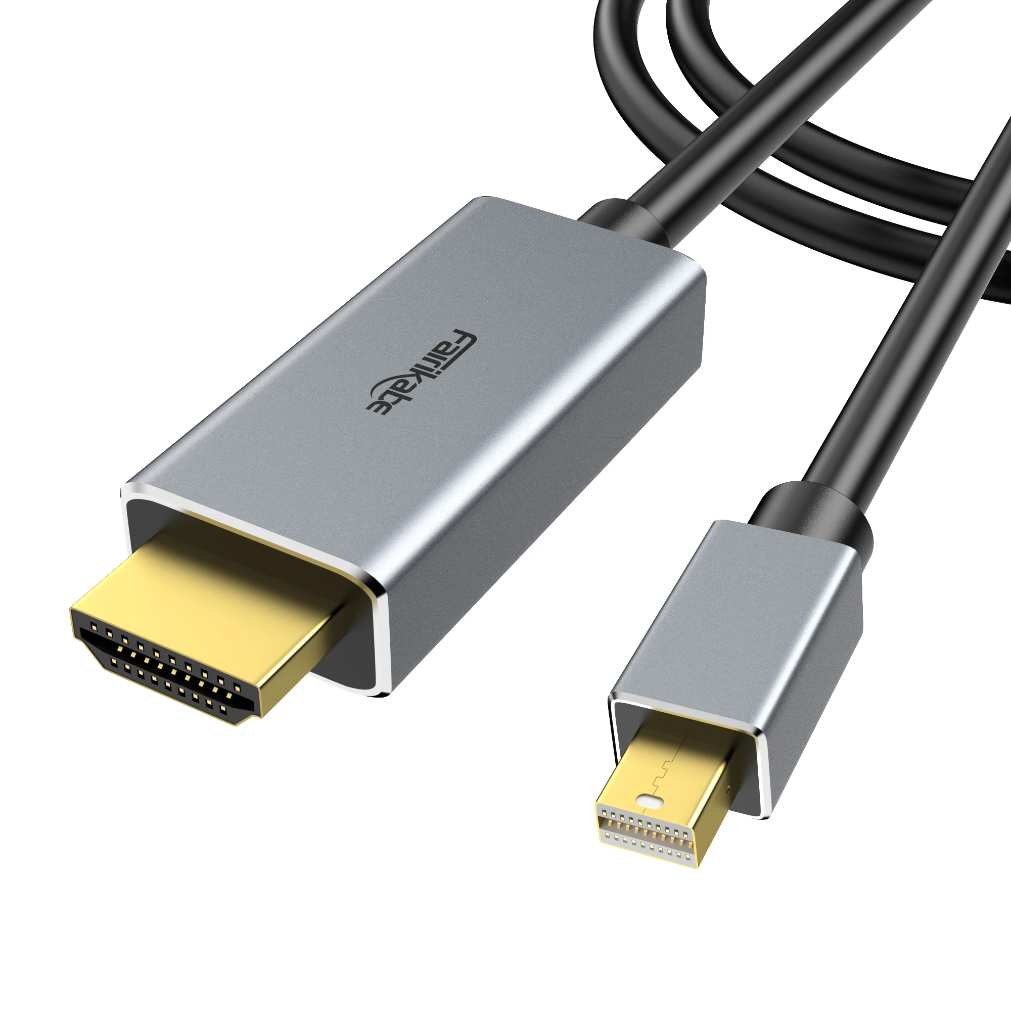 Fairikabe Mini kabel DisplayPort do HDMI 6 stóp 4K 60Hz aktywny MDP do Adapter HDMI Thurnderbolt 2 ForMacBook Air Dell Laptop