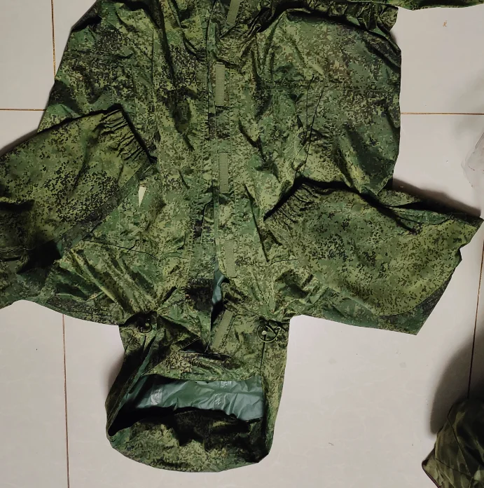 เสื้อกันฝนลายพรางรัสเซียแบบเอ็มอาร์ สำหรับป่า รวมเสื้อแจ็คเก็ตและกางเกง ไซส์ 54 56/4