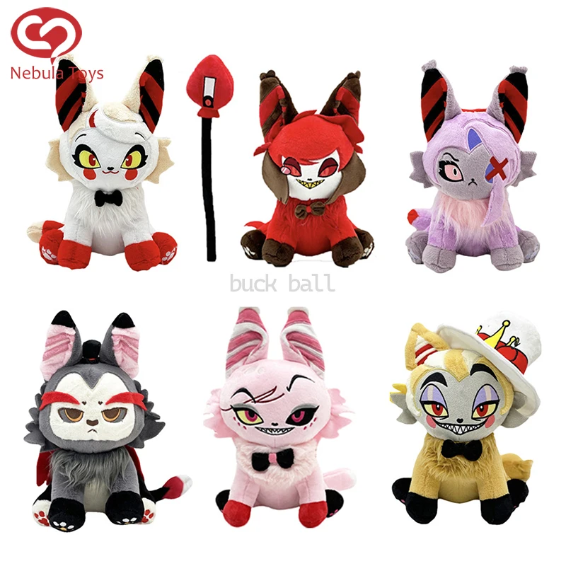 New Hazbin Hotel Husk Meow Plush Dolls Husk Meow Plush Toy Cute Cartoon Plushie Dolls Soft Stuffed Anime Periphery Toys Gifts