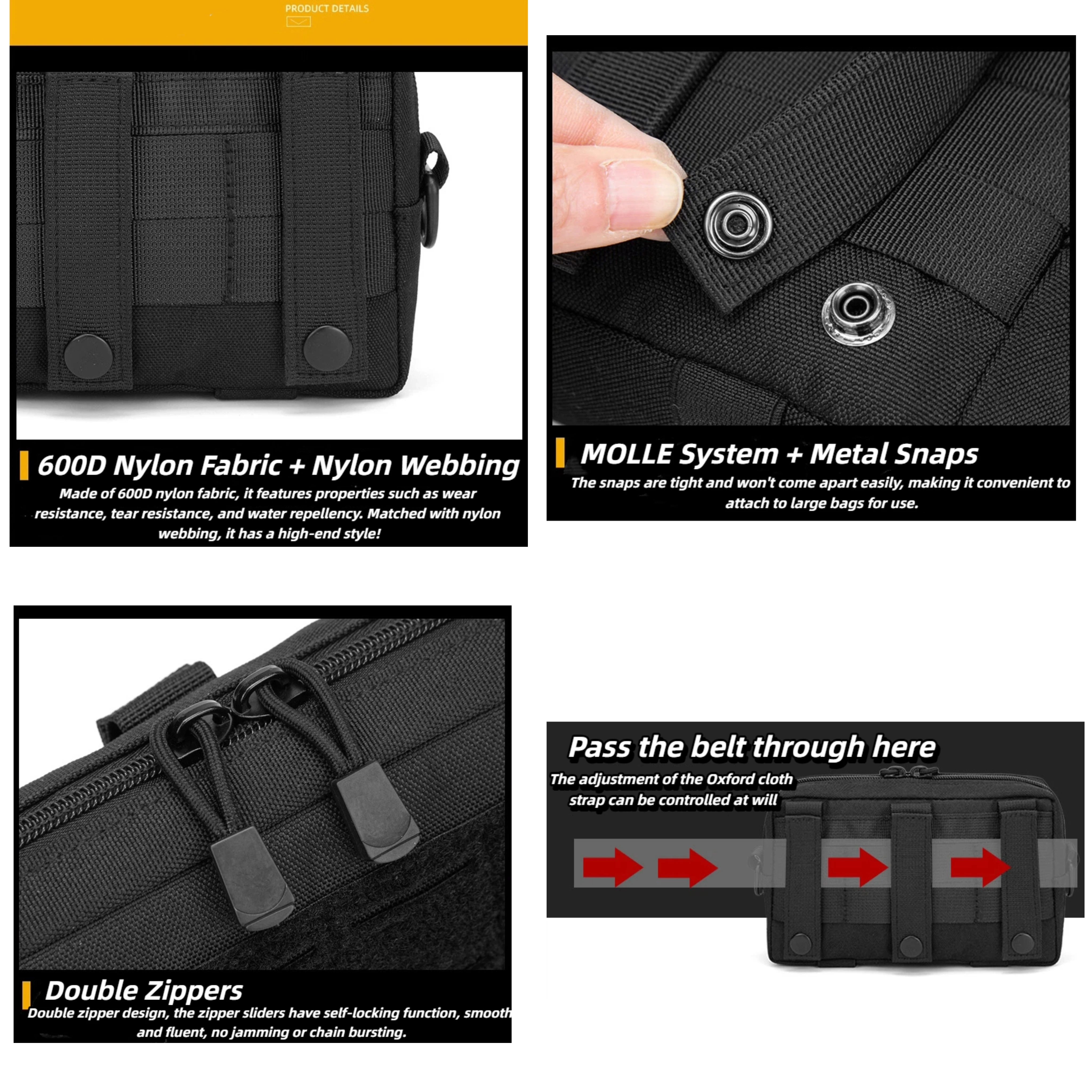 Tactical MOLLE Waist Pack - EDC Tool Kit & Laser Medical Pouch for Outdoor Camping Hunting