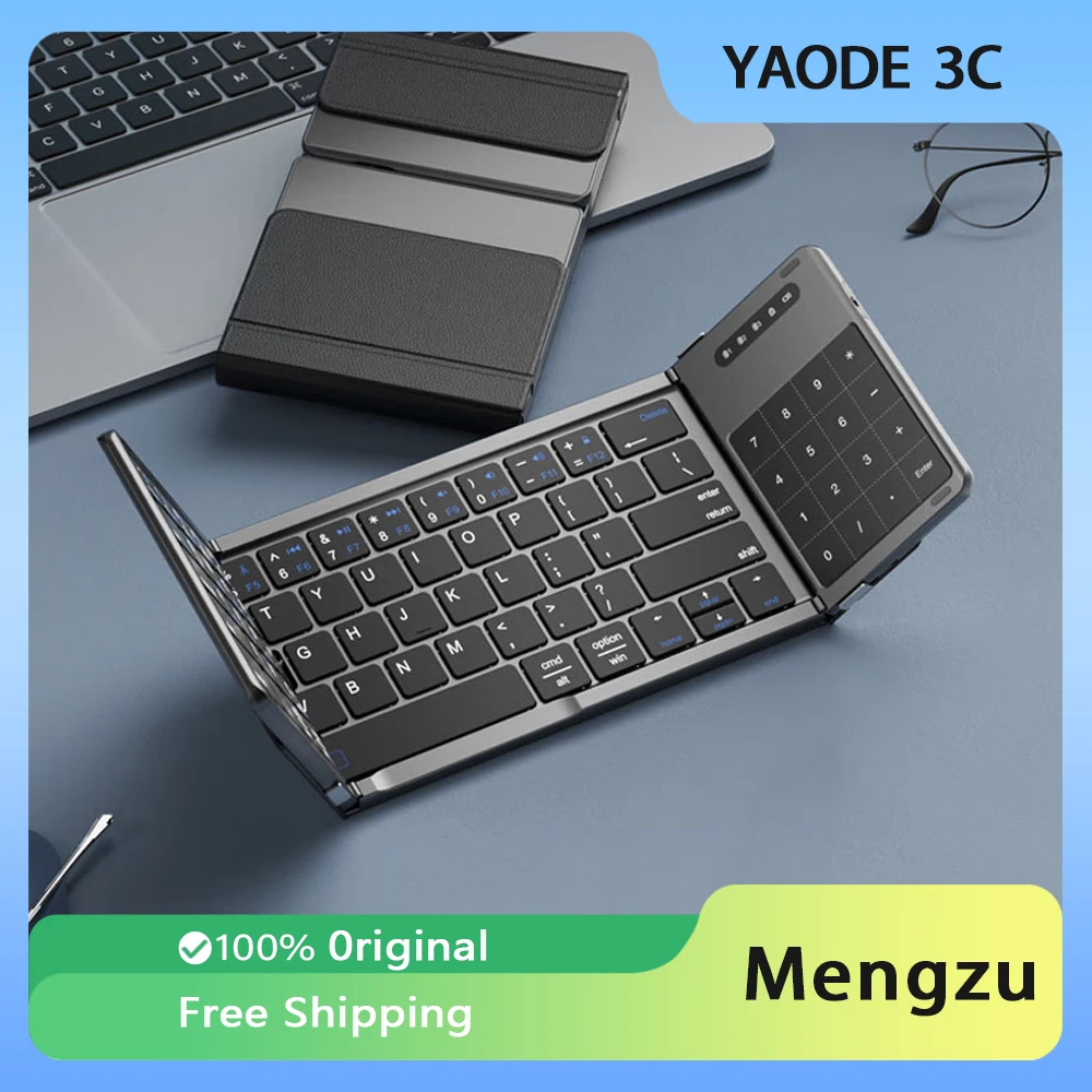 

Mengzu Wireless Bluetooth Keyboard Collapsible Touchscreen Apple Ipad Silent Tablet Notebook Office Smallsize Dedicated Keyboard