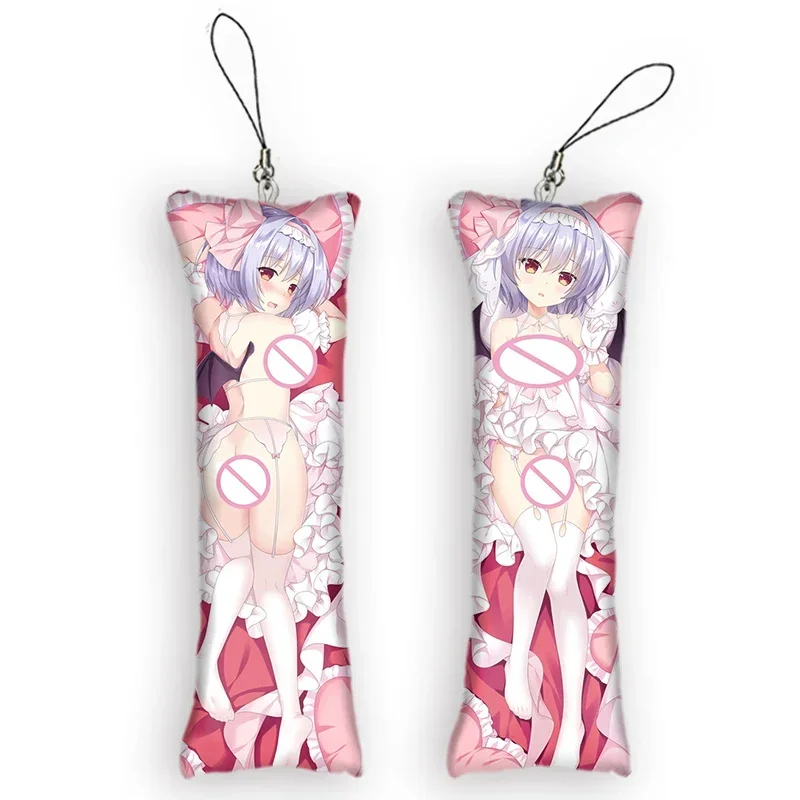 

New Pattern Cosplay Dakimakura Mini Keychain Cute Anime Key Chain Small Pillow Decor Pendant Otaku Bag Pendants