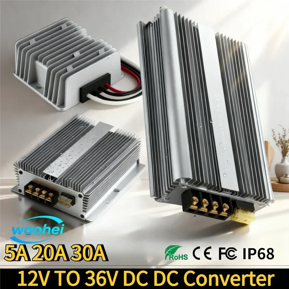 

Преобразователь напряжения DC-DC 12В в 36В, 5А, 20А, 30А, повышающий стабилизатор напряжения, модуль питания для автомобиля, ROHS