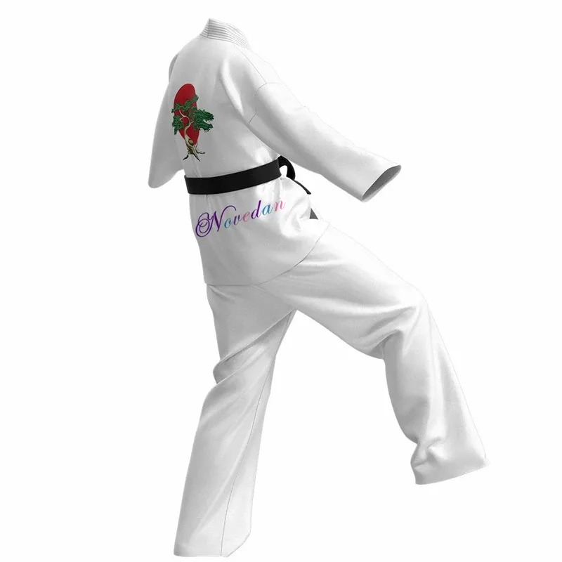 ❤Anime Karate Kids KOF Cobra Kai Cosplay Costume Kid Child Aldult White Kimono Uniform Headband Halloween Party Suit Tracksui★❤★ view 2